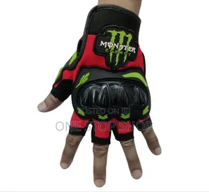 Red Monster Half Cut Gloves