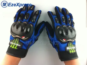 Blue Monster Full Fingers Riders Gloves