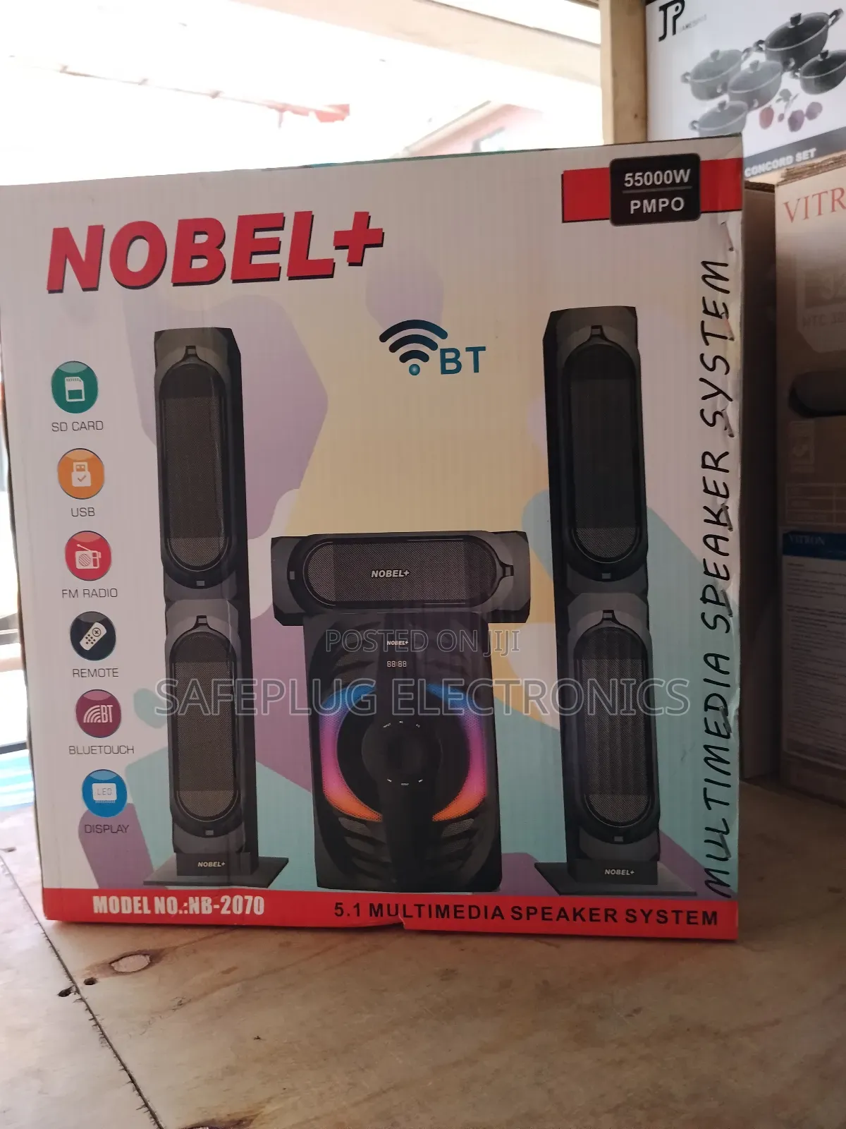 Wireless Nobel Tall Boy Speakers - Pmpo Bt Home Theater 2070