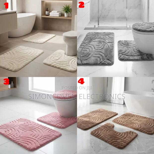 3pc Toilet/ Bathroom Mat  Set