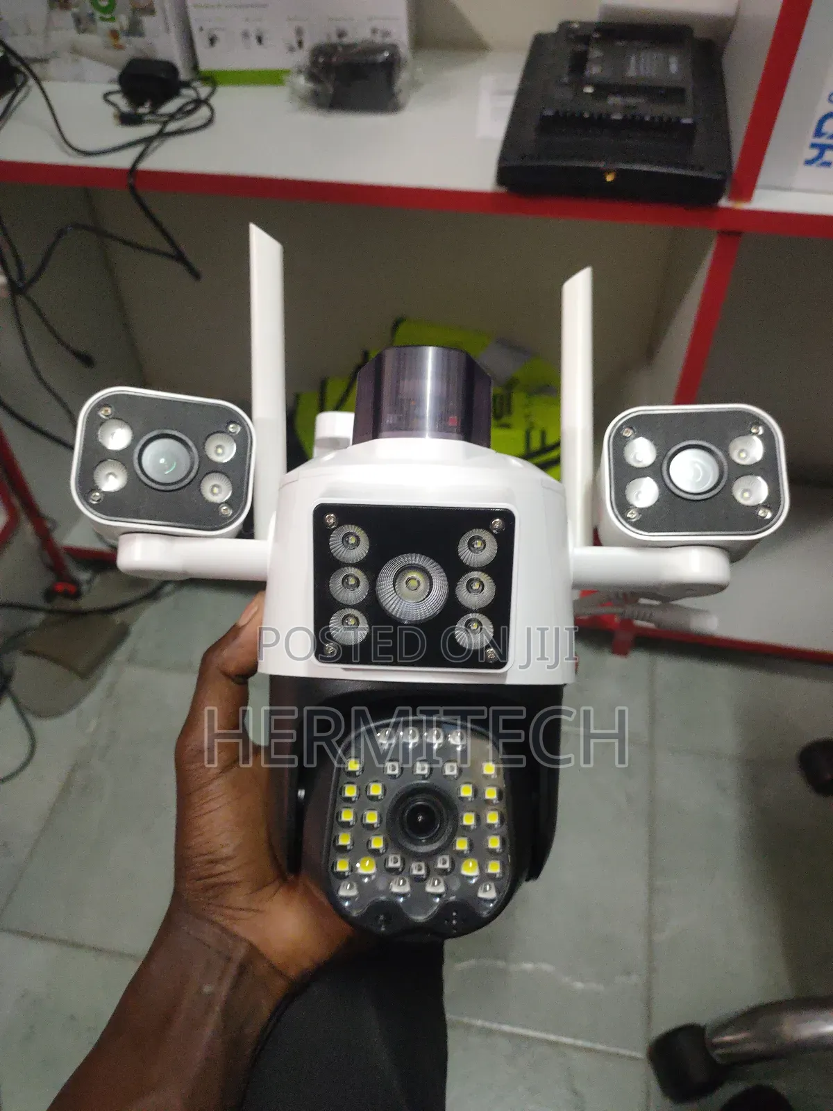 Wifi Triple Lens With Ethernet Port and Alarm Siren Electric Model