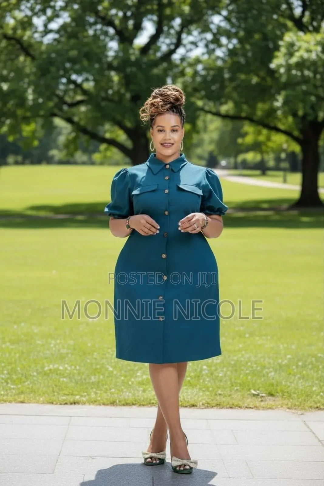 Classy Purple Shirt Dress
