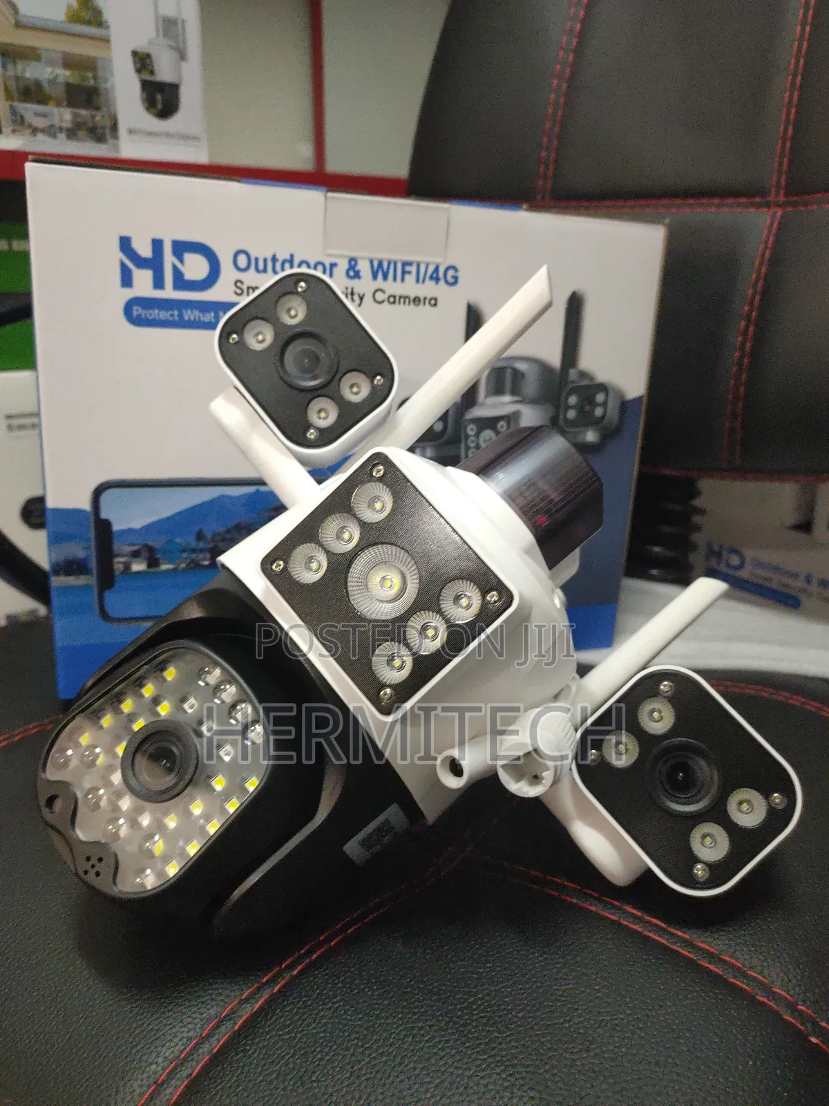 3 Lens Wifi Cameras With Ethernet Port and Alarm Siren