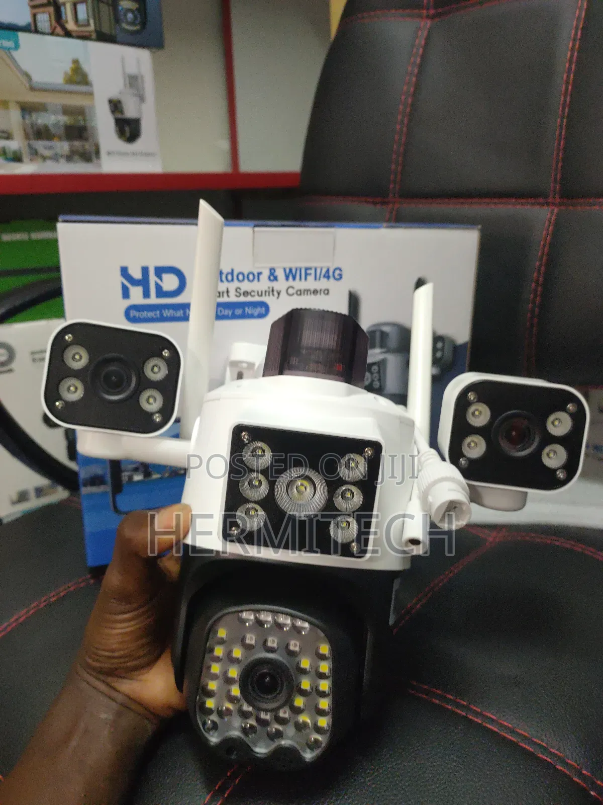 Wifi Model Triple Lens Camera With Ethernet Port and Strobe Light