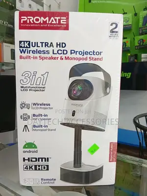 This Is a Promate Beamer-A250 Ultra Hd Wireless LCD Projector.
