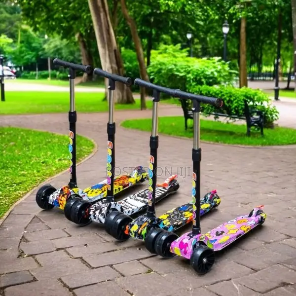 Children’S Foldable Scooter With Led Wheels