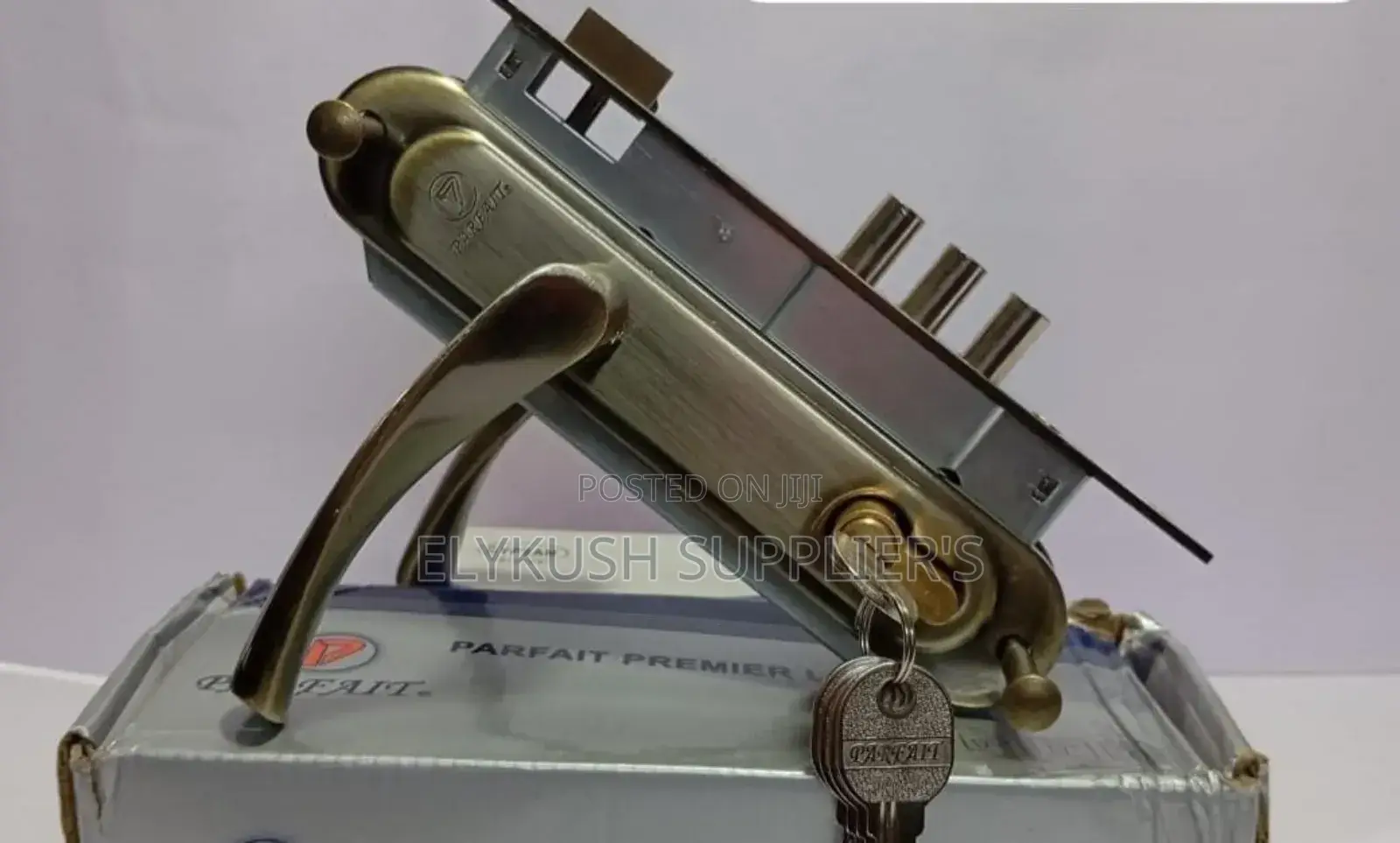 P Grey Steel Door Lock