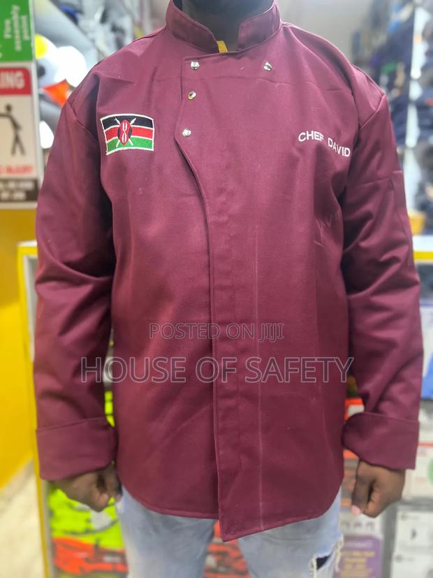 Durable Weavemaroon Chef Coats - thumbnail 2