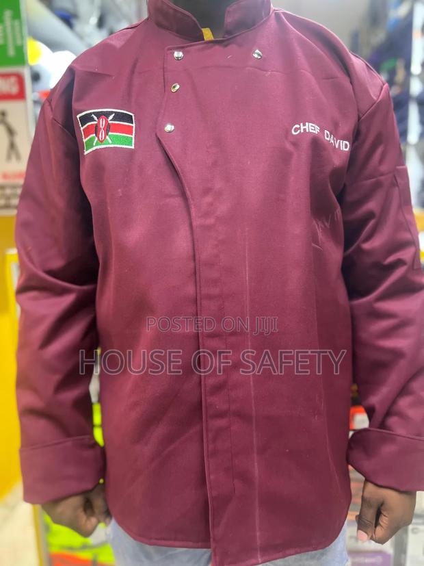 Durable Weavemaroon Chef Coats - thumbnail 3
