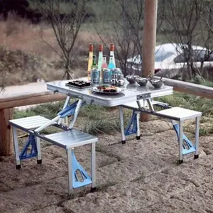 Quick-Setup Folding Picnic Table for Family Outings
