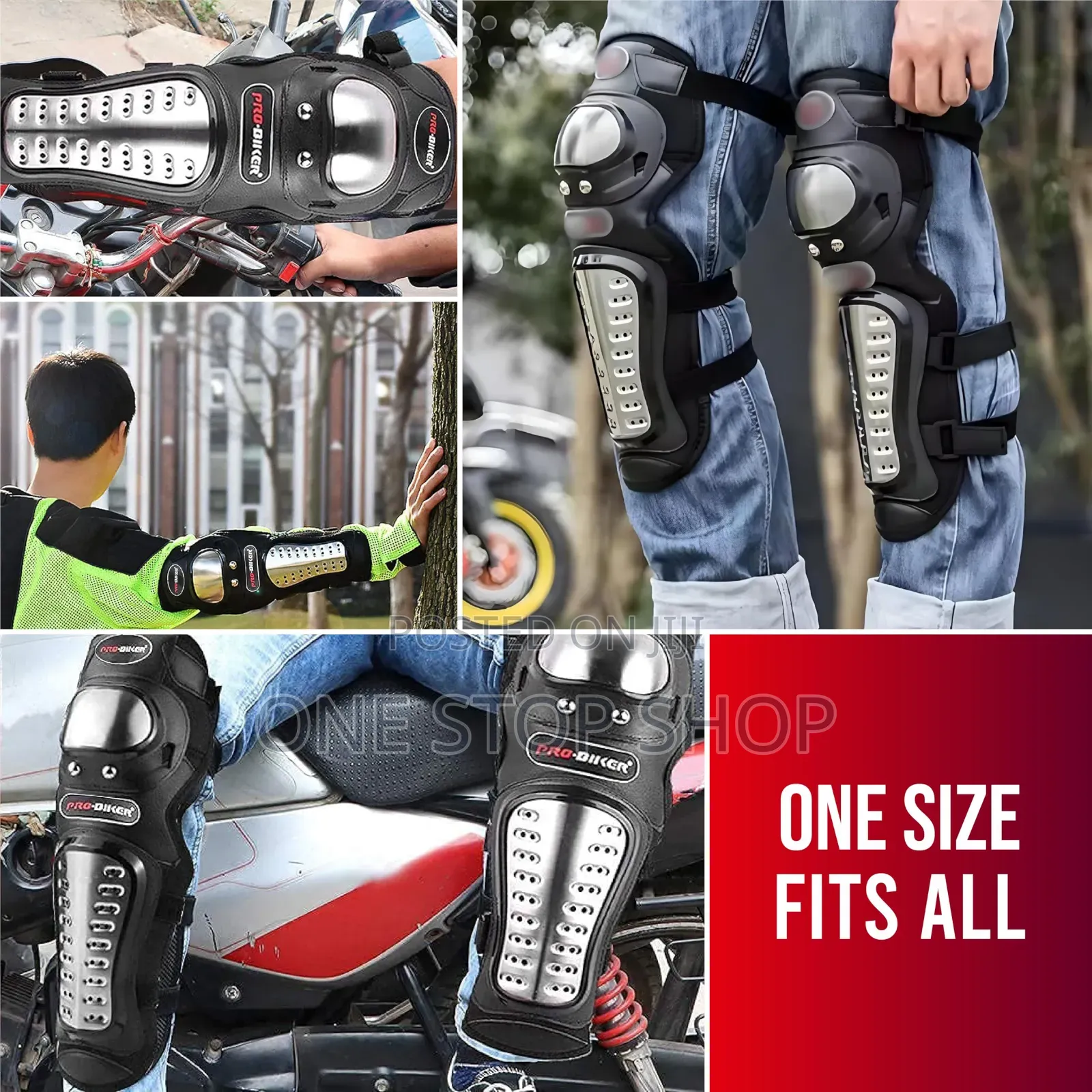 Knee Pad Bike Riding Guard Motorcycle Elbow Protector Set