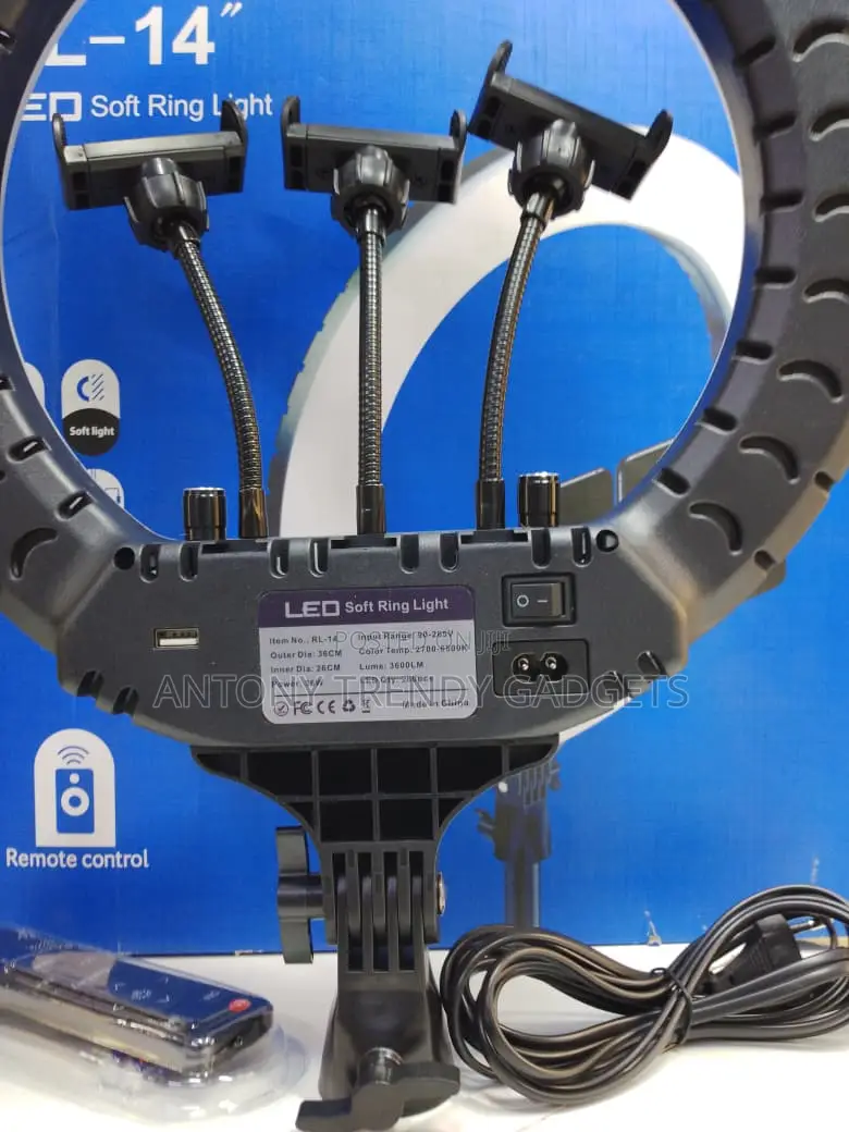 Rl-14 14′′ Led Ring Light With Tripod Stand & Remote