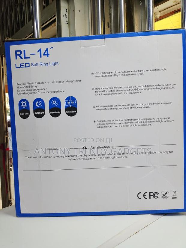 Rl-14 14′′ Led Ring Light With Tripod Stand & Remote - thumbnail 4
