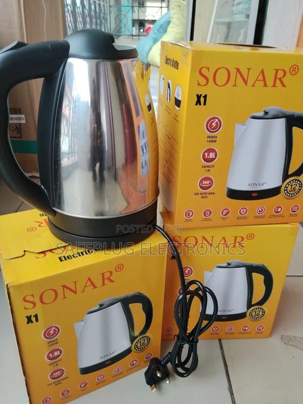 Large 1.8l Sonar Stainless Kettle - Saves Time Energy - main view