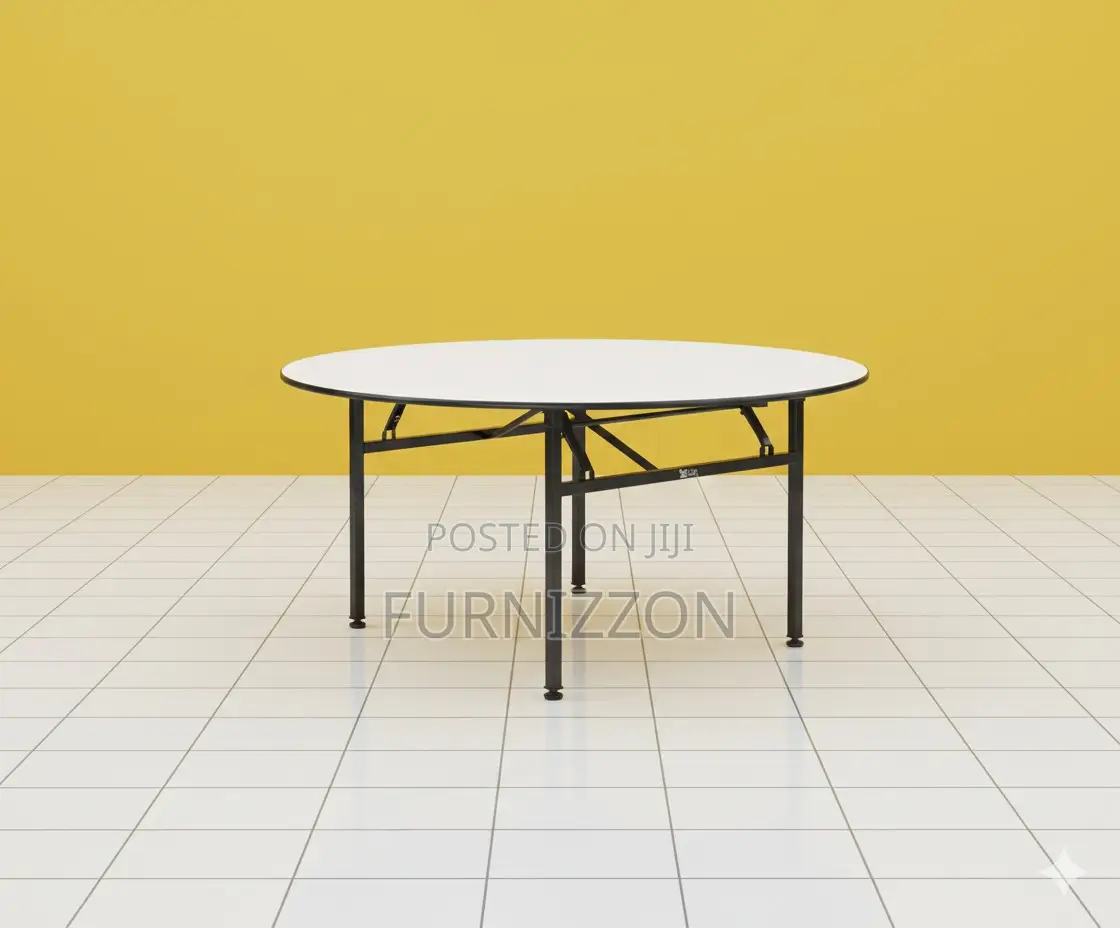 Portable 1.6m Round Wooden Folding Table – Ideal for Events Dining