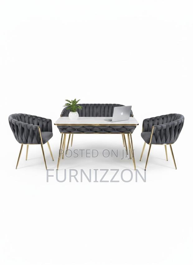 Luxury Marble Dining Set With Chester Chairs