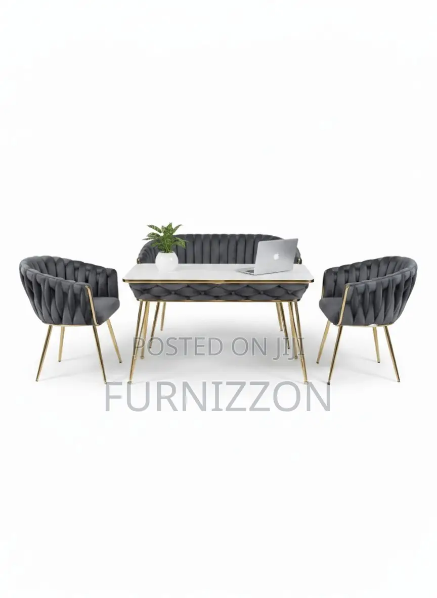 Luxury Marble Dining Set With Chester Chairs