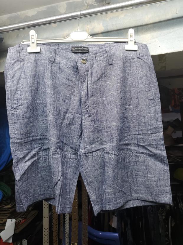 Quality Cotton Men Casual Plain Linen Shorts