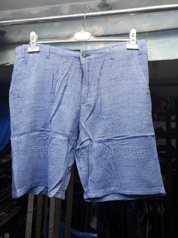 Quality Cotton Men Casual Plain Linen Shorts - thumbnail 2