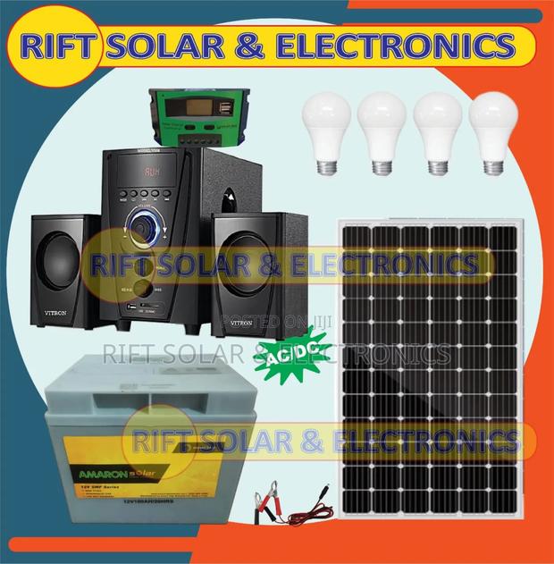 120 Watts Solar Full Kit - 100ah Battery - 2.1ch Sub Woofer System - main view