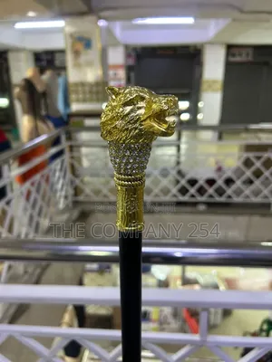 Quality Silver Gold Congolese Walks Stick With Sword
