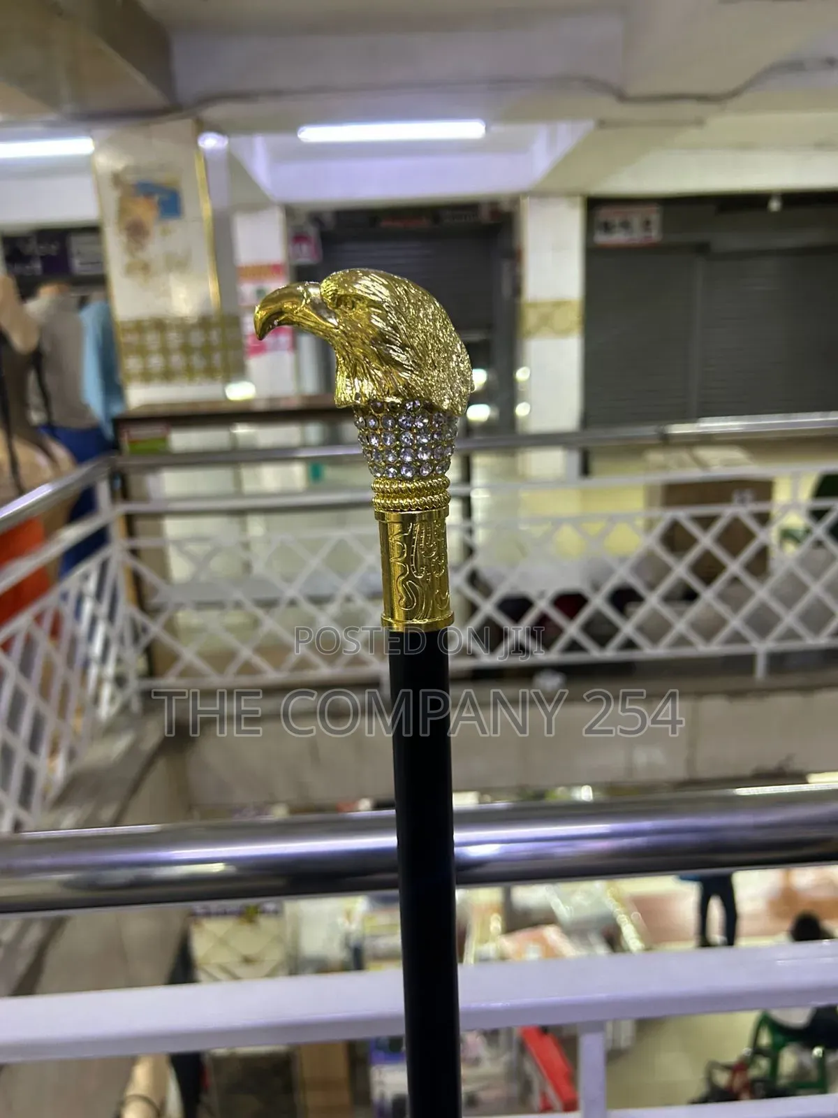 Quality Silver Gold Congolese Walks Stick With Sword