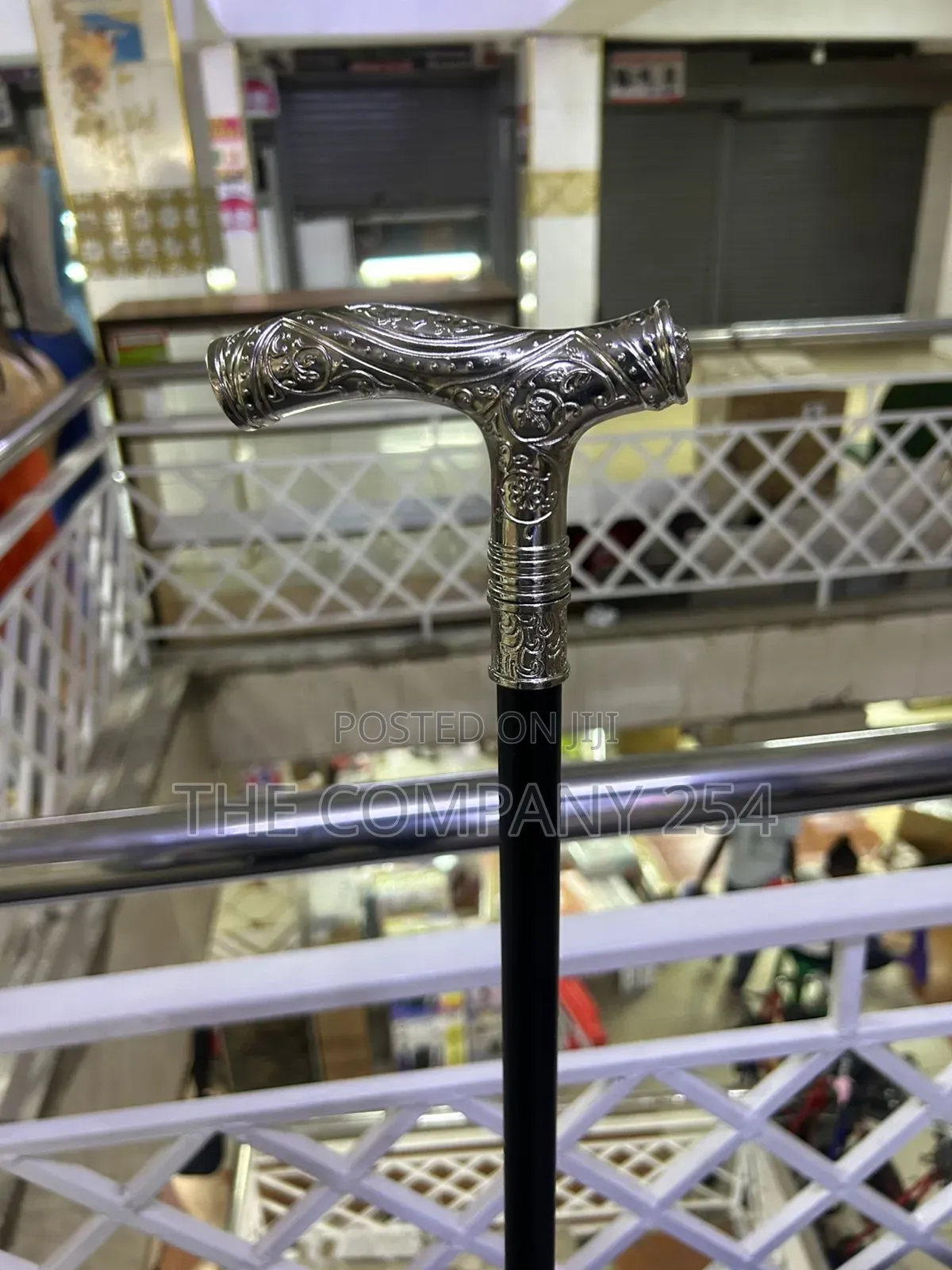 Quality Silver Gold Congolese Walks Stick With Sword