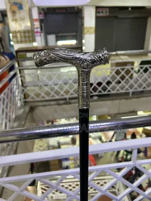 Quality Silver Gold Congolese Walks Stick With Sword