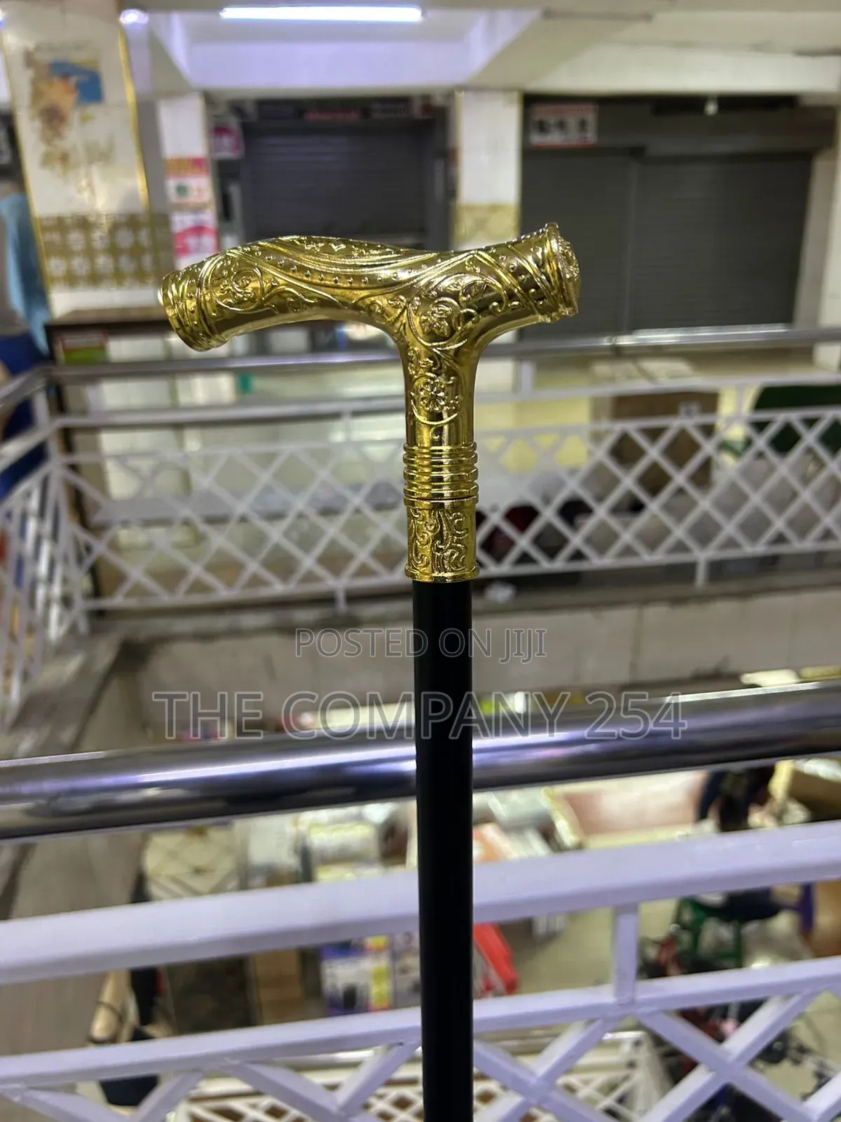 Quality Silver Gold Congolese Walks Stick With Sword