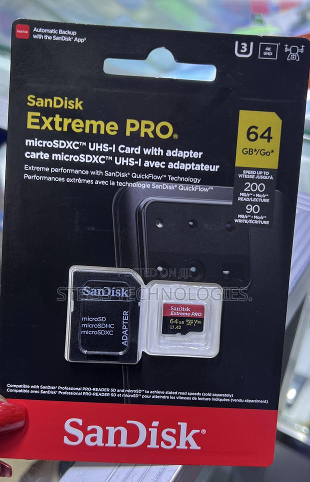 64gb Extreme Pro Memory Card - main view