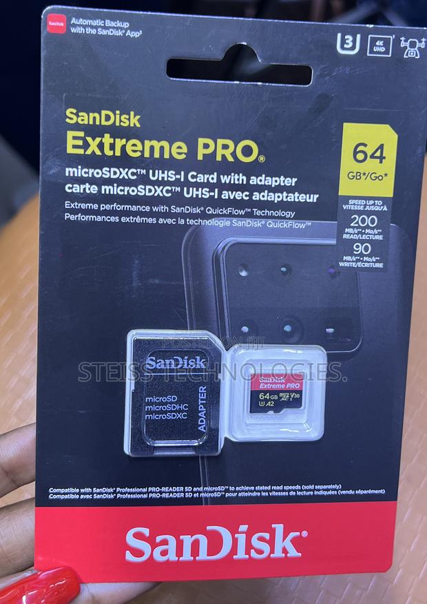 64gb Extreme Pro Memory Card - thumbnail 3