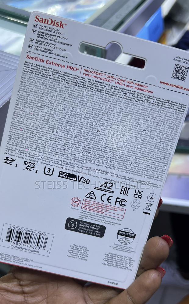 64gb Extreme Pro Memory Card - thumbnail 4