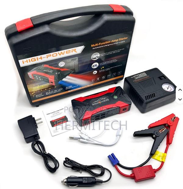 12v Jump Starter With Air Compressor 150 Psi and Led Light for Car