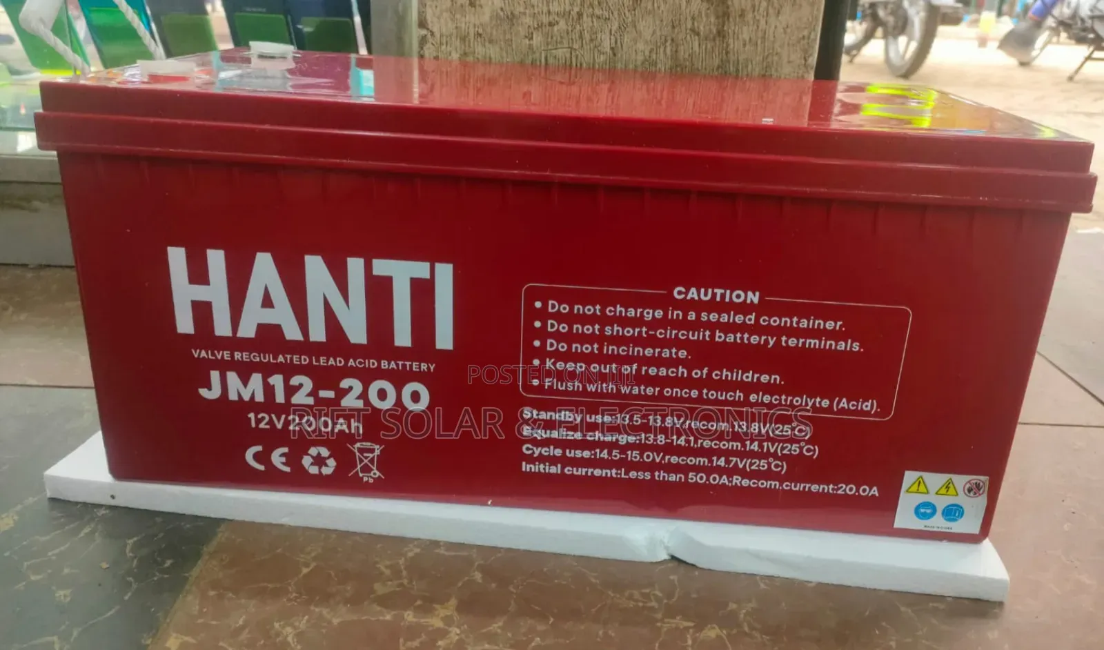 Hanti 200ah - 12 Volts Original High Performance Solar Gel Battery