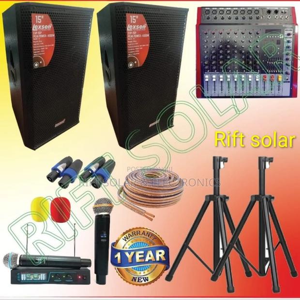 8 Channels Sound System - (2) Mid Range Speakers - Wireless Microphone - main view