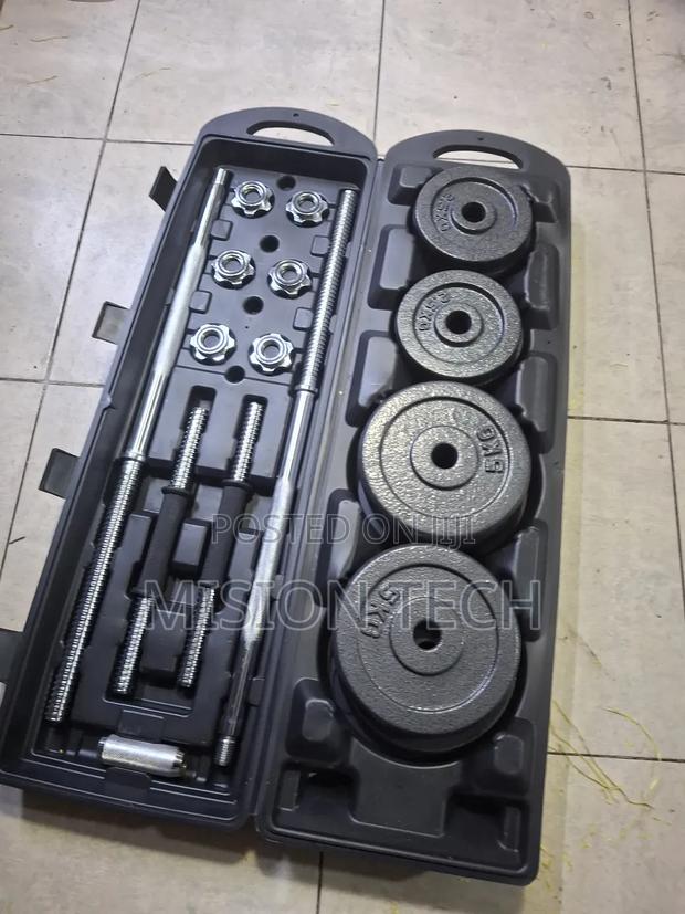 York 50kg Barbell Dumbbell Set –