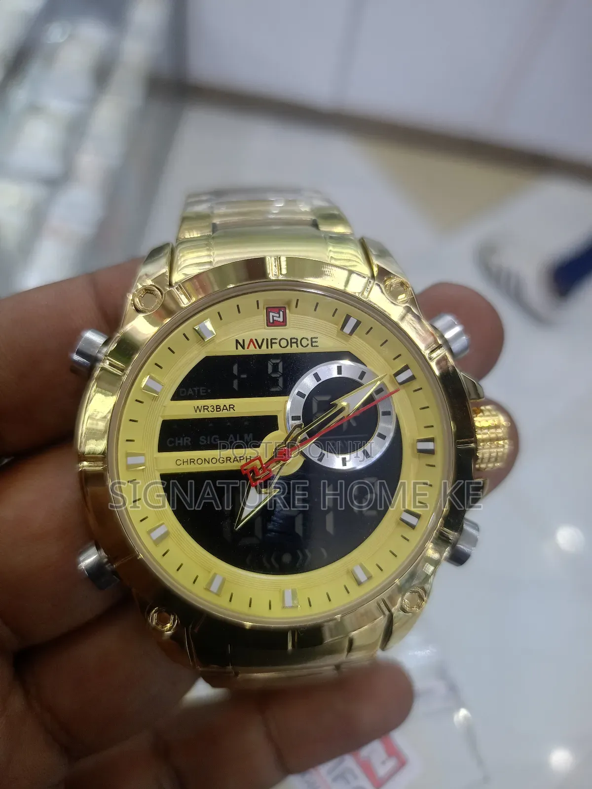 Naviforce Watch- Gold