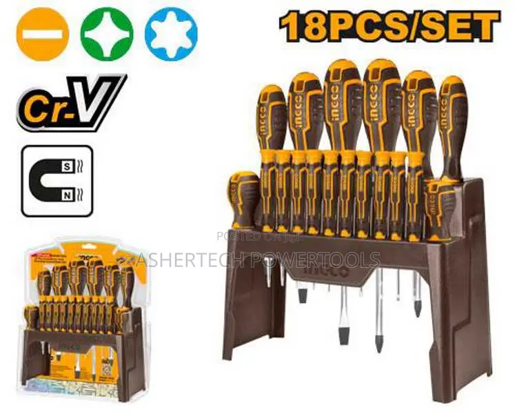 Ingco Hksd1828 18 PCS Screwdriver and Precision Screwdriver Set
