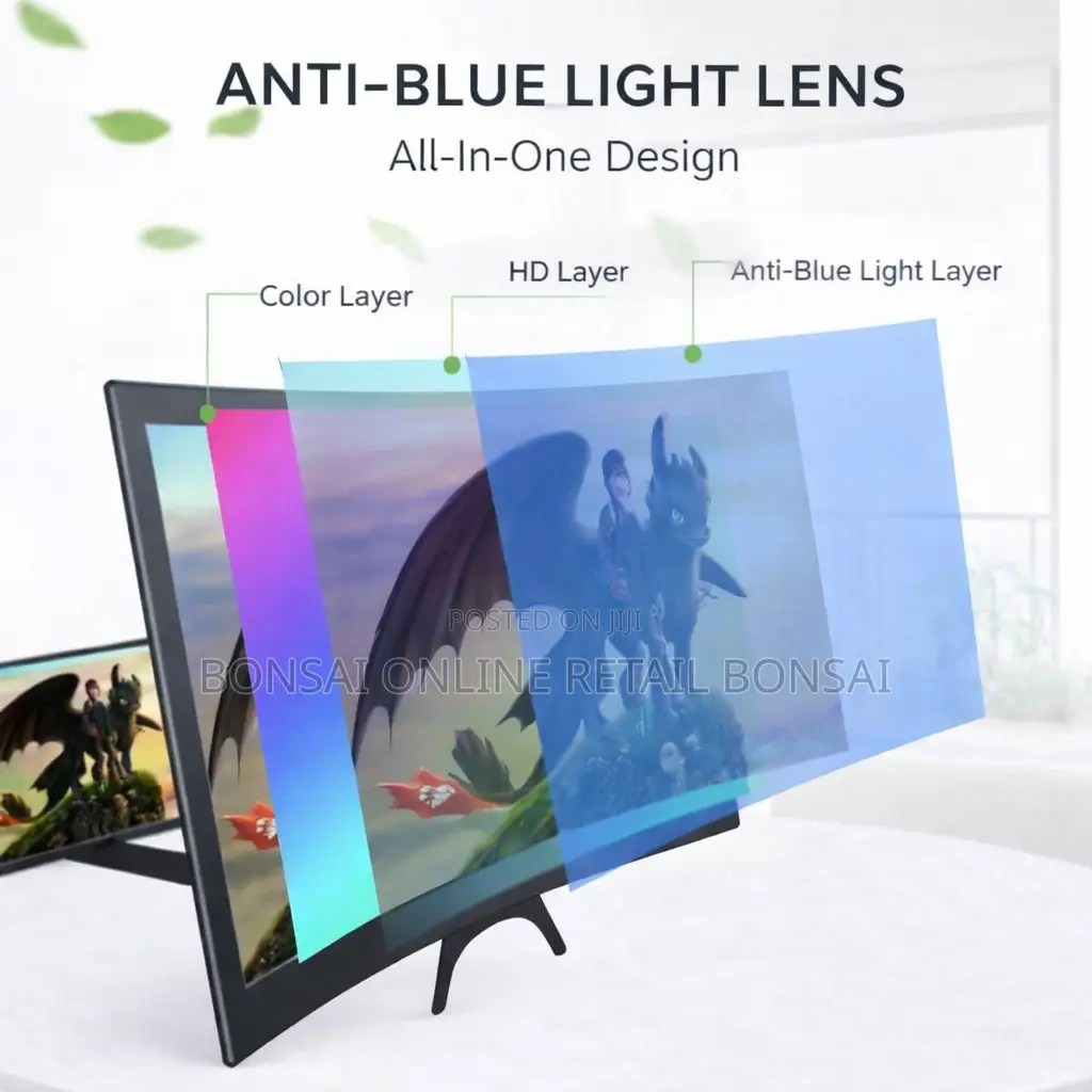 12 Inch Curved Phone Screen Magnifier Hd Mobile Video