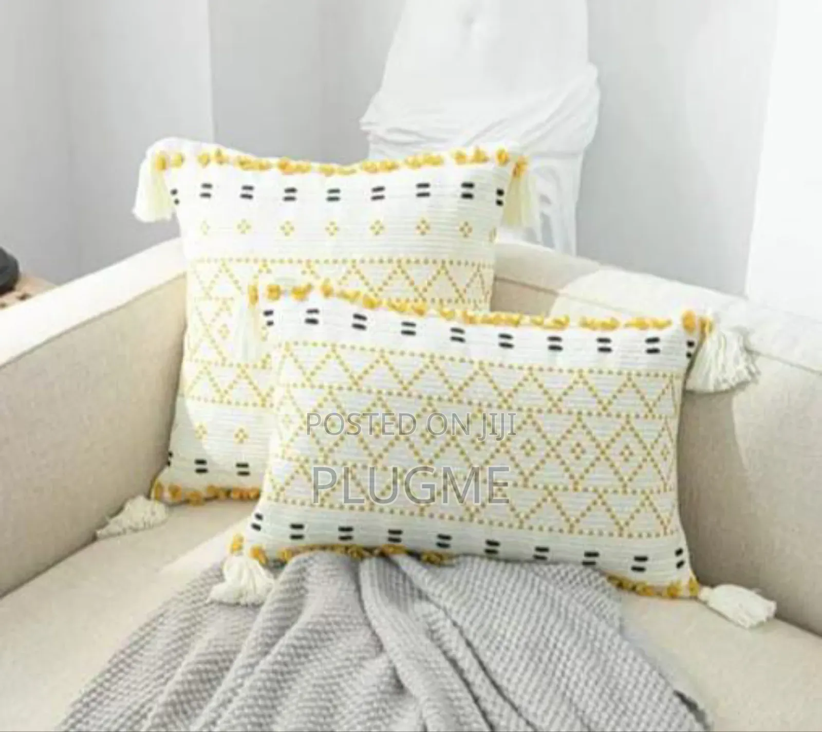 Boho Vintage Tufted Cushion Throw Pillow Cases With Tassels