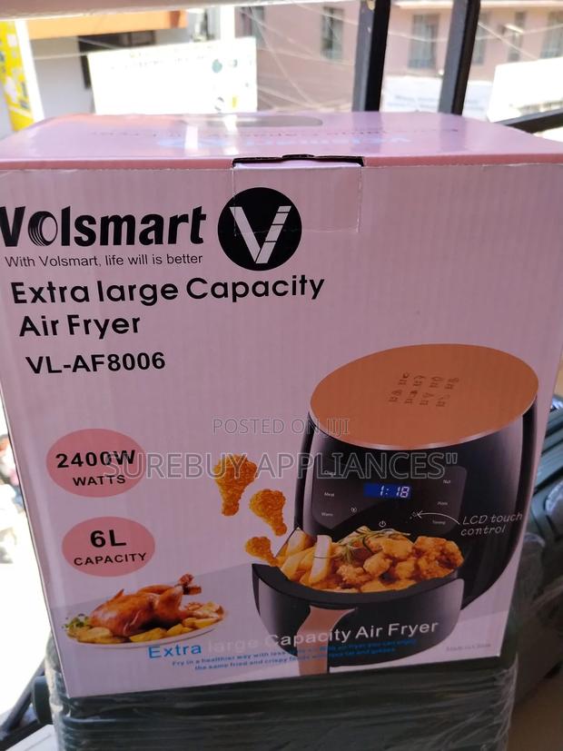 Volsmart 6l Digital Air Fryer – 2400w, Oil-Free Healthy Cooking, Large