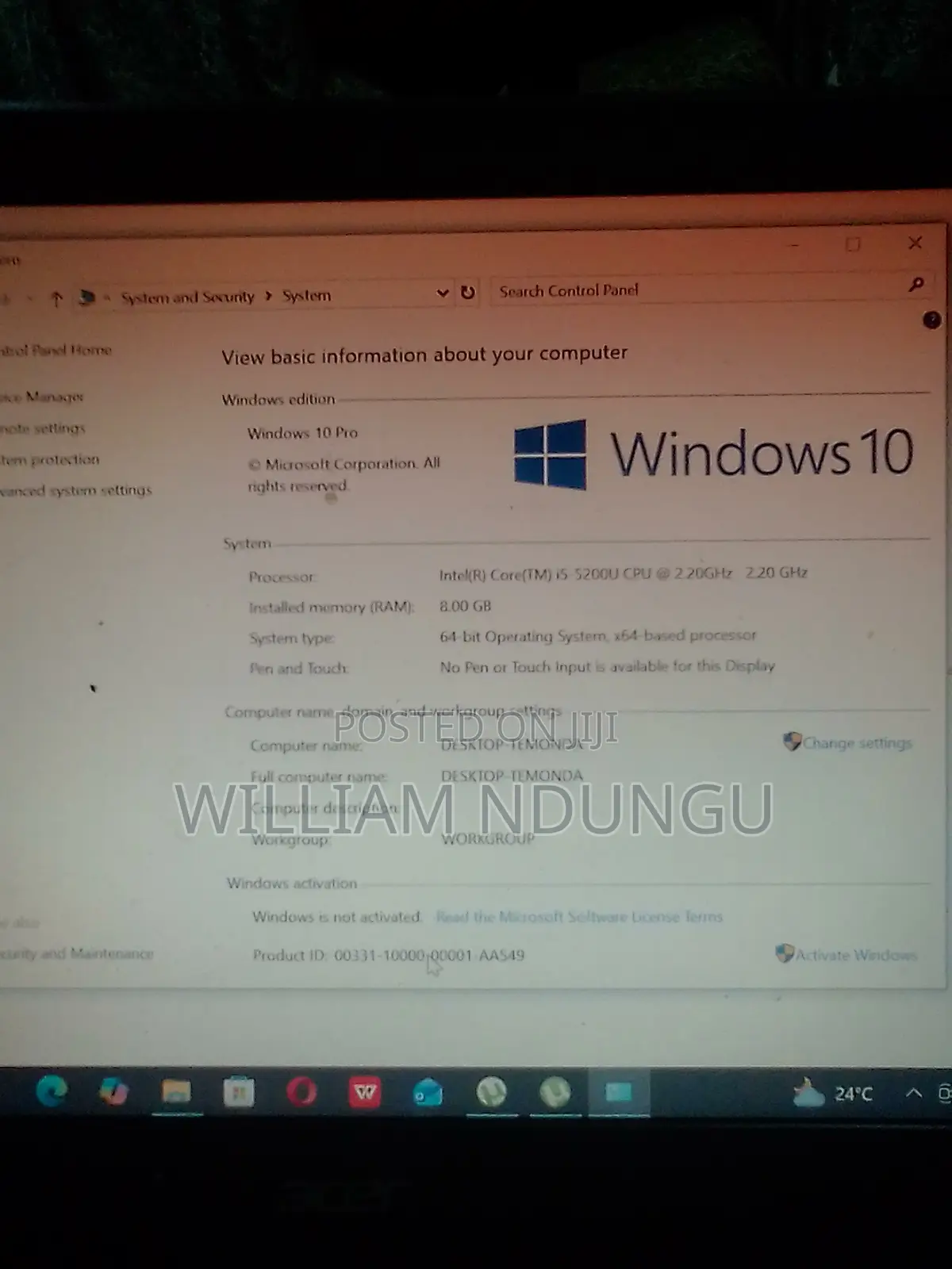 Laptop Acer 8GB Intel Core i5 SSD 256GB