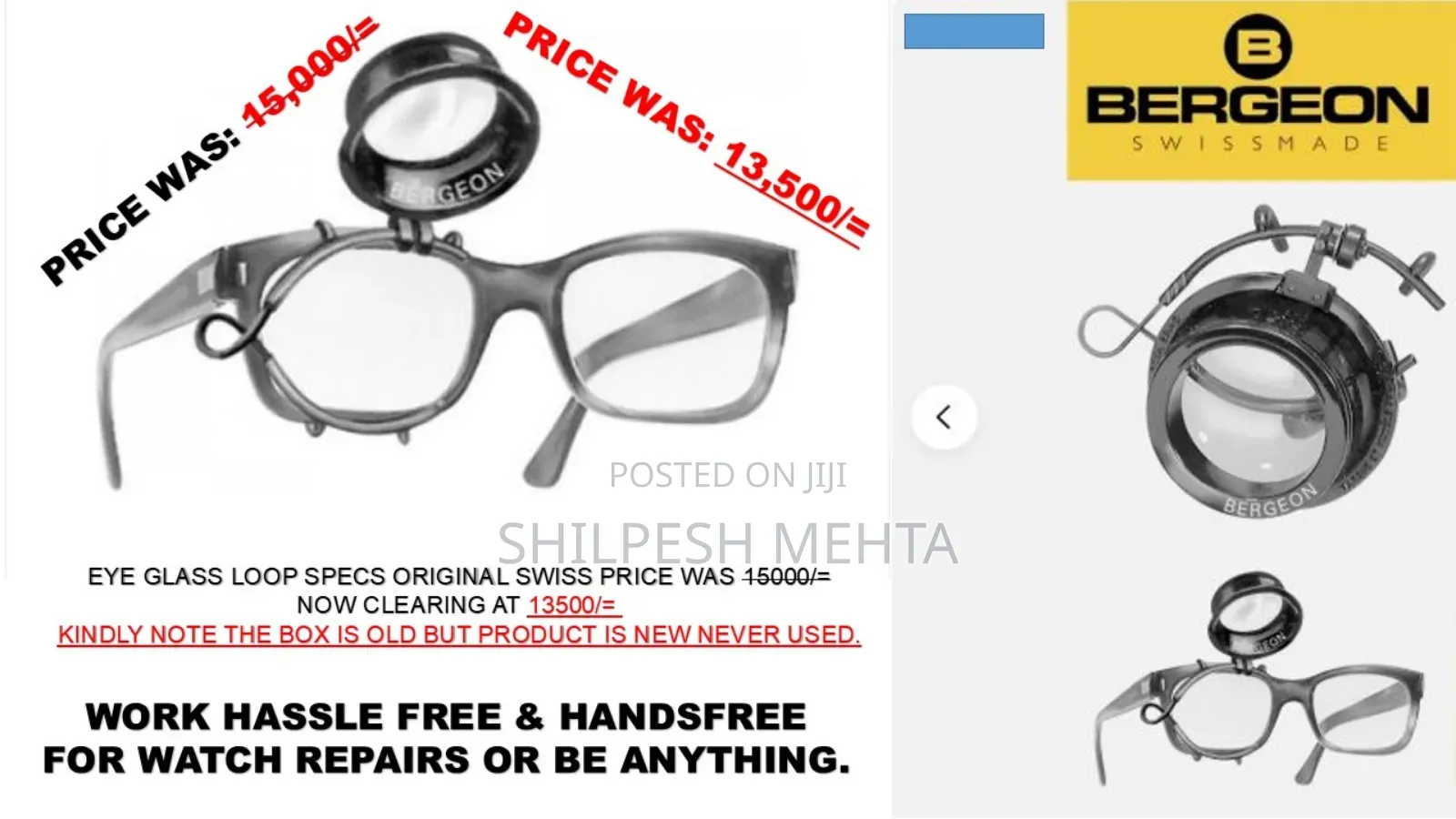 Spectacles Microscopic Eye Glass (Swiss Make)