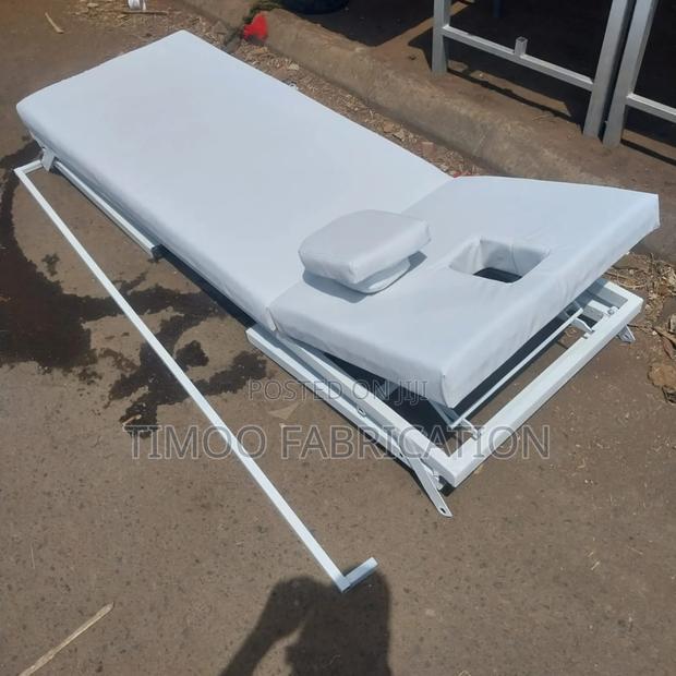 Foldable White Massage Bed, With Breathing Hole and Adjustable - main view