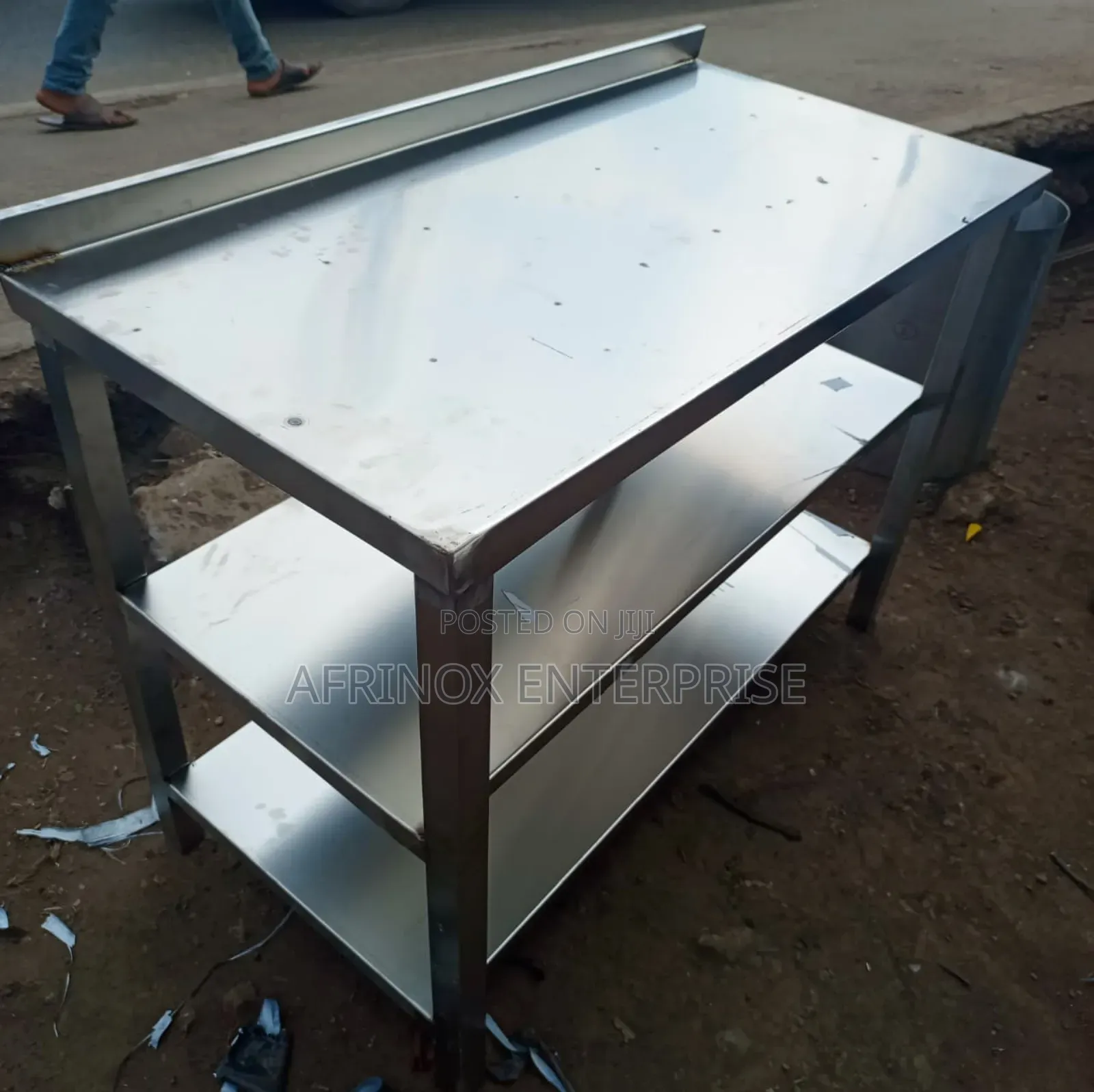 Stainless Steel Working Table With 2 Shelves