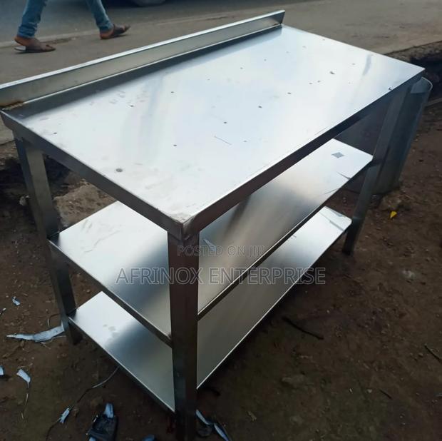 Stainless Steel Working Table With 2 Shelves - main view