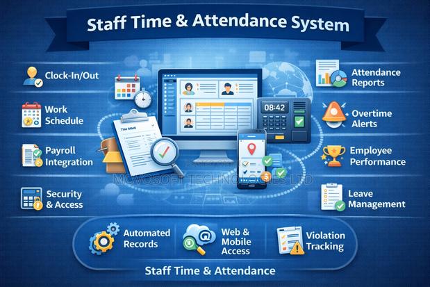 Staff Time Attendance System - main view