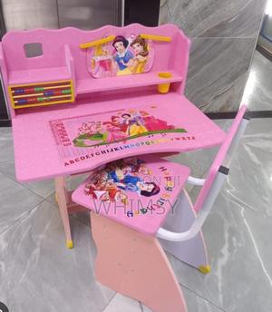 Girls Adjustable Height Kids Study Desk With Seat