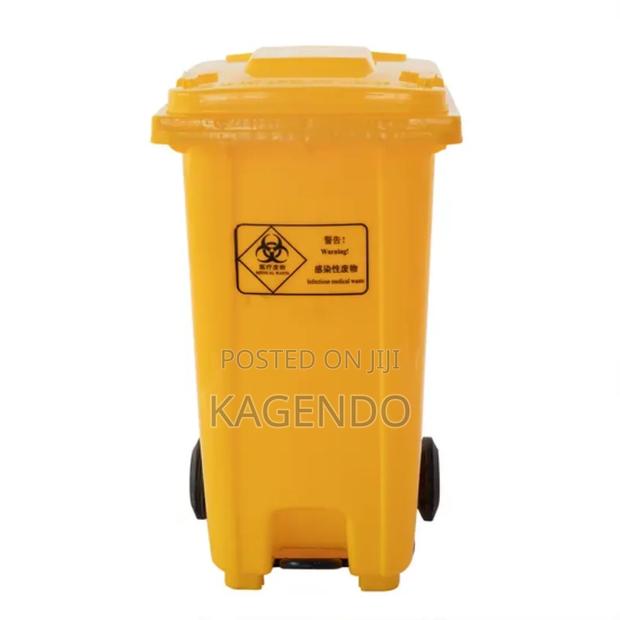 Yellow 100 Litre Pedal Bin – Hospital Use