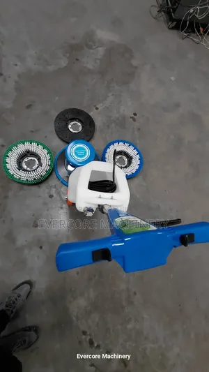 Commercial Carpet/Floor Scrubber Tool With Two Brushes and Pad Holder